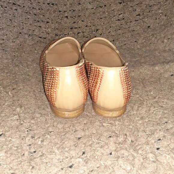 MATTEO BERTONI-Italy-Superb Multicolor Glazed Straw/Leather Flat-Sz 37-Excellent - Picture 5 of 8